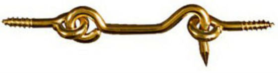 National Hardware® N118-067 Solid Brass Hook & Eye, 1", 2-Pack