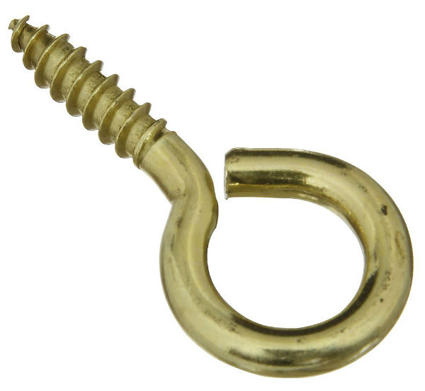 National Hardware® N119-362 Large Screw Eye, 1-5/8", Solid Brass, 3-Pack