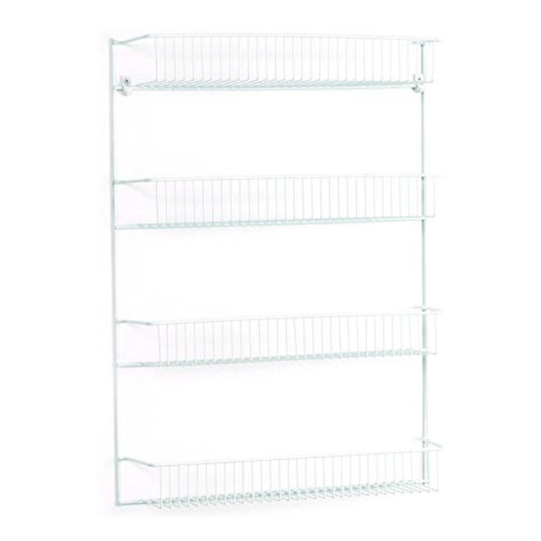 ClosetMaid® 803300 Metal Frame 4-Tier Wall Rack, Epoxy Coated Steel, White, 18"