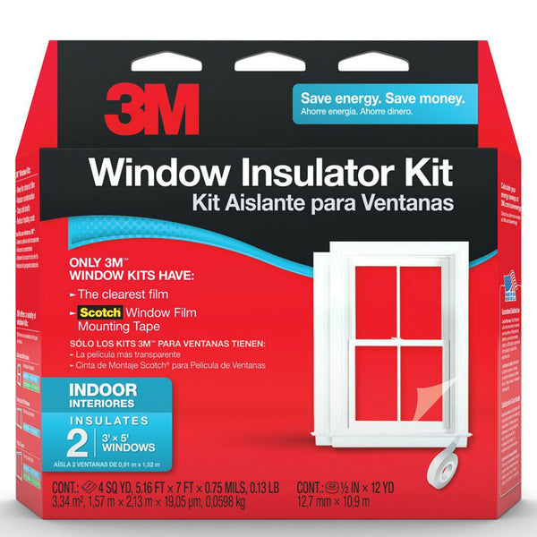 3M 2120W-6 Indoor Window Insulator Kit, 2-Windows