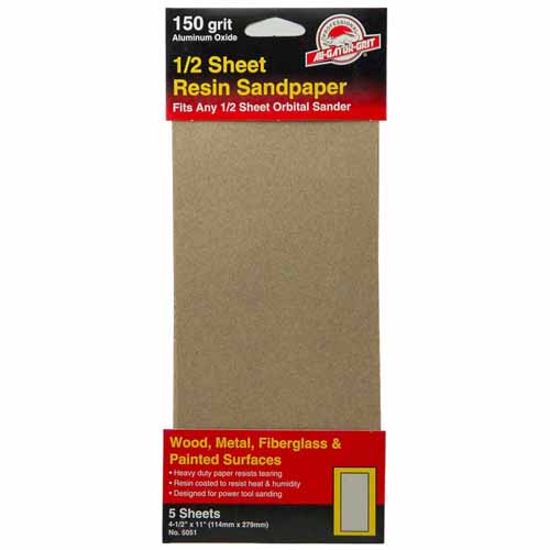 Gator 5051 Multi-Purpose Sandpaper, 150 Grit, 4.5" x 11"