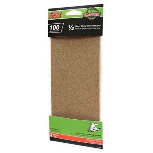 Gator 5052 Multi-Purpose Sandpaper, 100 Grit, 4.5" x 11"