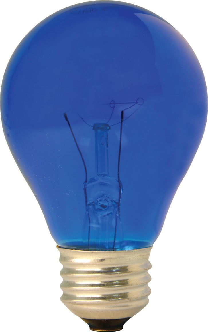 GE Lighting 49724 Medium Base Incandescent A19 Party Light Bulb, Blue, 25W