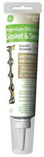GE GE283 Silicone II Gasket & Sealant, Black, 2.8 Oz