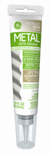 GE GE285 Silicone II Metal Glue & Sealant, Gray, 2.8 Oz