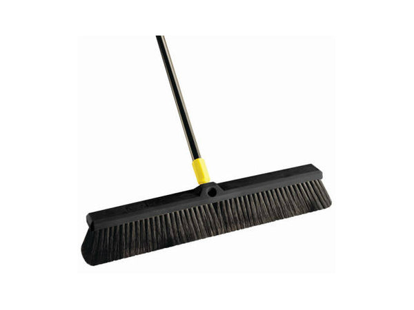 Quickie BULLDOZER® 00533 Smooth Surface Pushbroom 24", 60" Steel Handle