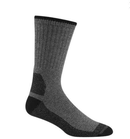 Wigwam S1350-072-LG At Work Double Duty Men's Work Sock, Large, Gray, 2-Pack