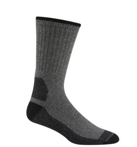 Wigwam S1350-072-XL At Work Double Duty Men's Work Sock, X-Large, Gray, 2-Pack
