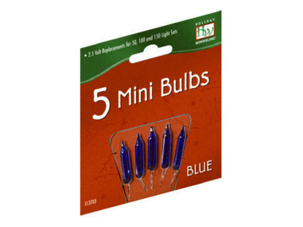 Holiday Wonderland 1115-4-88 Christmas Replacement Mini Bulbs, Blue
