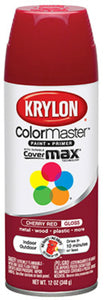 Krylon K05210102 ColorMaster™ Spray Enamel Paint & Primer, 12 Oz, Cherry Red