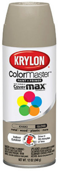 Krylon® K05250402 ColorMaster™ Spray Enamel Paint & Primer, 12 Oz, Khaki