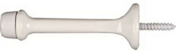 National Hardware® N248-419 Rigid Door Stop, 3", White, 2-Pack
