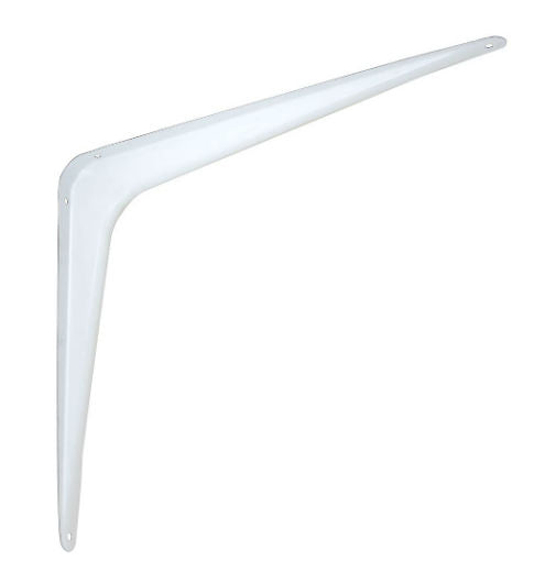National Hardware® N245-779 Steel Shelf Bracket, 12" x 14", White