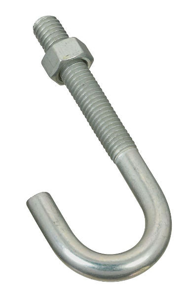 National Hardware® N232-942 Steel J-Bolt, 3/8" x 3-3/4", Zinc Plated