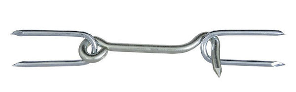 National Hardware® N122-168 Heavy Gate Hook & Staple, 4", Zinc Plated