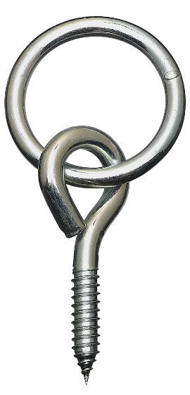 National Hardware N220-657 Hitching Ring with Eye Bolt, 3/8" x 3.5", Zinc Plated
