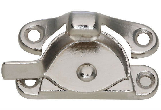 National Hardware® N148-767 Sash Lock with Screws, Nickel Tone