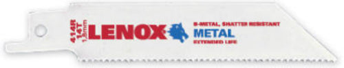Lenox® 20550414R Metal Cutting Reciprocating Saw Blade, 14 TPI, 4", 5-Pack