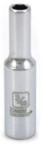 Master Mechanic 518434 Deep Socket, 1/4" Drive, 3/16", Chrome Vanadium Steel