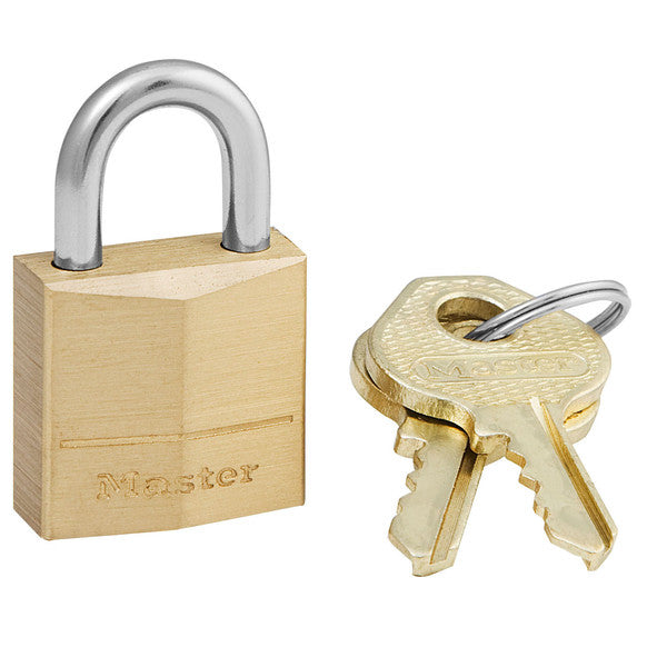 Master Lock 120D Solid Brass Pin Tumbler Padlock, 3/4"
