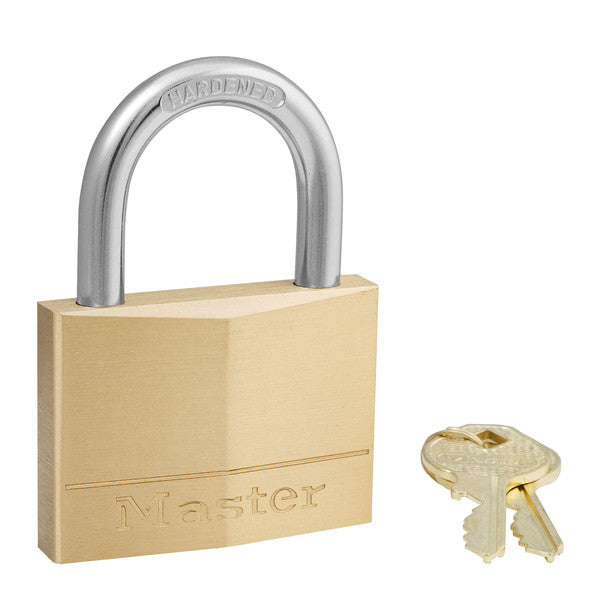 Master Lock 160D Solid Brass 5-Pin Tumbler Padlock, 2-3/8"
