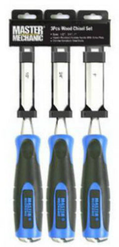 Master Mechanic 519754 Bi-Material Wood Chisel Set, 3-Piece