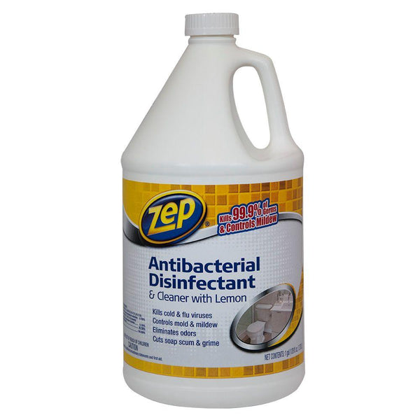 Zep Commercial® ZUBAC128 Antibacterial Disinfectant & Cleaner w/Lemon, 1-Gallon