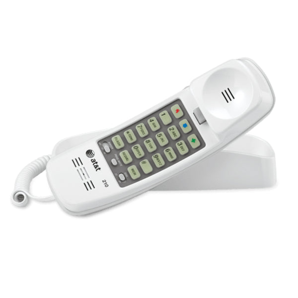 AT&T® 210-WHT Trimline® Corded Telephone, White