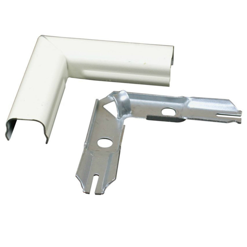 Wiremold® B-6 Metal Raceway Flat Elbow, Ivory