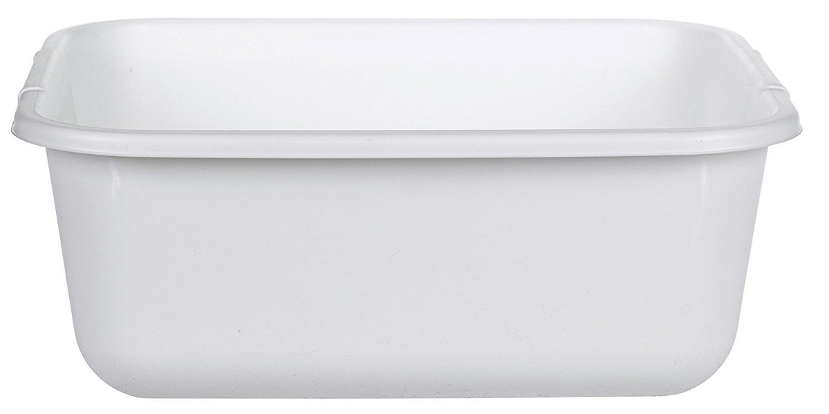 Rubbermaid 2951-AR-WHT Microban Plastic Rectangular Dishpan, White, 11.5 Qt