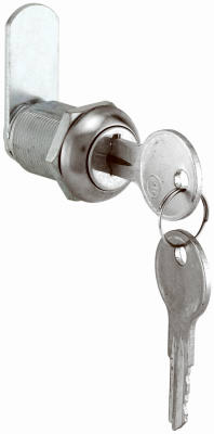 Slide-Co U-9943 Stainless Steel Face Drawer/Cabinet Lock, 7/8", Chrome Finish