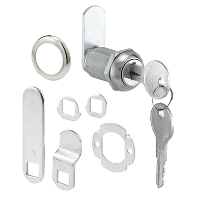 Slide-Co U-9945 Stainless Steel Drawer & Cabinet Lock, 1-1/8", Chrome Finish