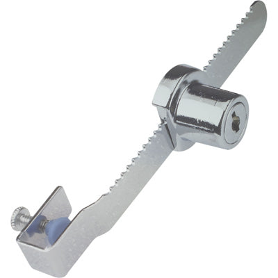 Slide-Co U-9949 Steel Showcase & Pass-Thru Window Lock, Chrome Plated