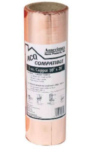 Amerimax 85067 Laminated Copper Flashing, 10" x 20', 3 Oz