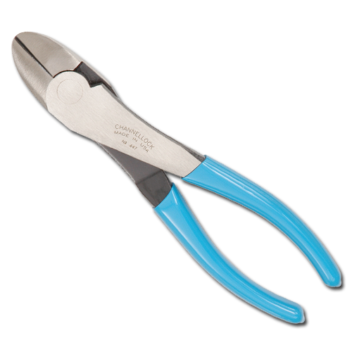 Channellock 447 High Leverage Curved Diagonal Lap Joint Cutting Plier, 7-3/4"