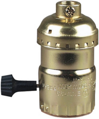 Pass & Seymour Electrolier Metal Shell Lampholder, 250W, 250V, Medium Base