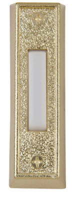 Carlon DH1405L Lighted White And Gold Push Chime Button
