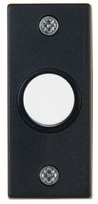 Carlon DH1824 Push Chime Button, Black And White