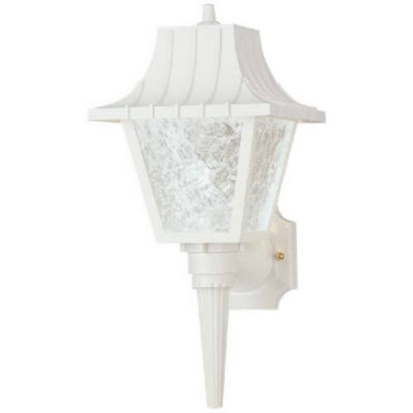 Westinghouse 66946 One-Light Exterior Wall Lantern w/ Removable Tail, White