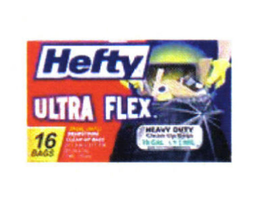 Hefty® E8-3915 Ultra Flex Drawstring Clean Up Bag, 39 Gallon, Black, 24" x 36"