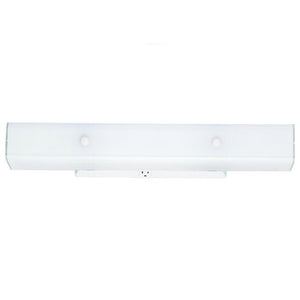 Westinghouse 66424 4-Light Wall Bracket w/Ground Convenience Outlet,White Finish