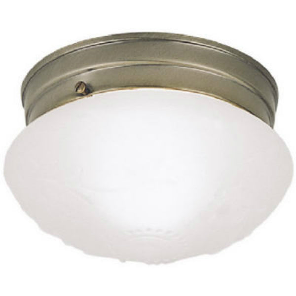 Westinghouse 66604 One-Light Indoor Flush-Mount Ceiling Fixture, Antique Brass