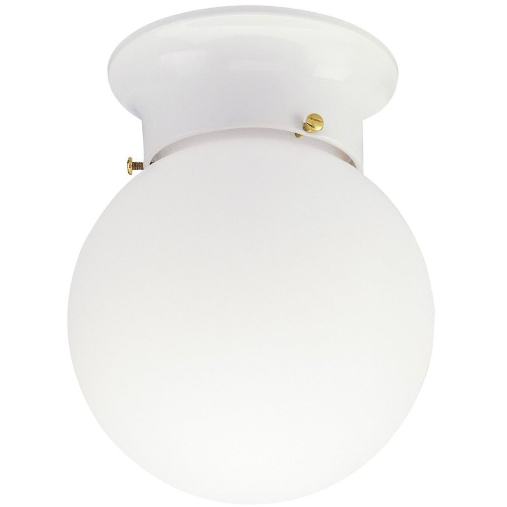 Westinghouse 66607 One-Light Flush-Mount Ceiling Fixture, White Finish