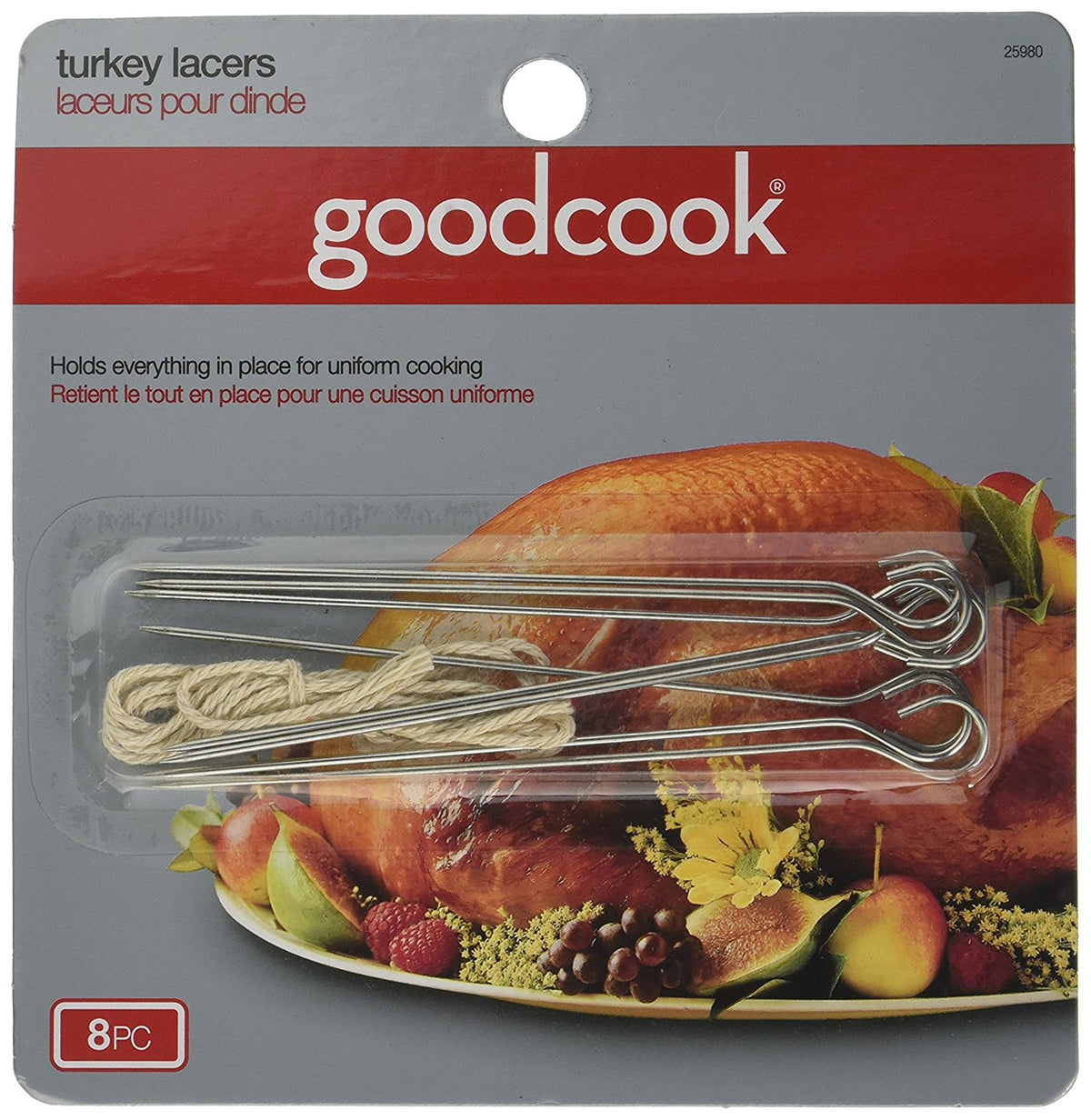 Good Cook 25980 Turkey Lacer, Stainless Steel, 8-Pack