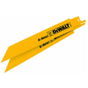 DeWalt® DW4813-2 Straight Back Bimetal Reciprocating Saw Blades, 24 TPI, 6",2-Pk