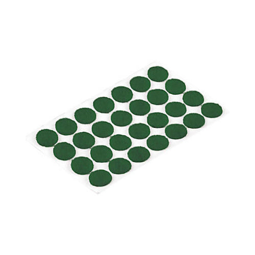 Shepherd Hardware 9421 Light Duty Self-Adhesive Felt Pad, 3/8", Green, 28-Pack