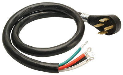 Master Electrician 09044ME Round Range Cord, 4', 6/2 & 8/2, Black