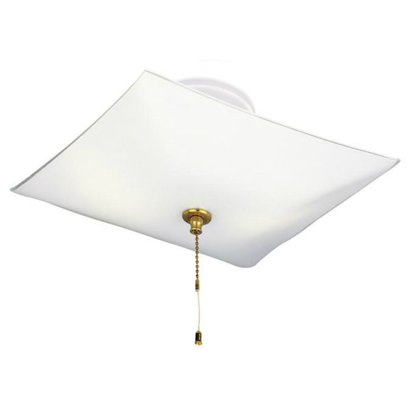 Westinghouse 66200 2-Light Semi-Flush-Mount Ceiling Fixture w/Pull Chain, White