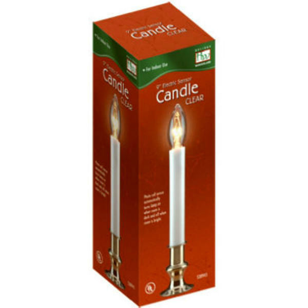 Holiday Wonderland 1528-88 Christmas Electric Candle w/PhotoCell Sensor, 9 inch