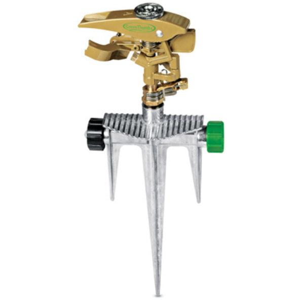Green Thumb 967HZSGT Metal Pulsating Spike Sprinkler, Coverage 5800 Sq Ft